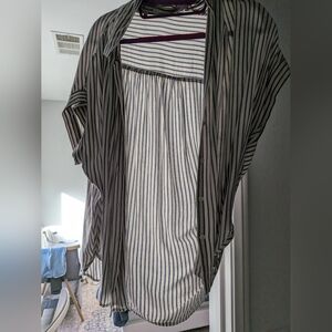 Madewell Central Button Down Shirt In Dalton Striped (Blue And White)